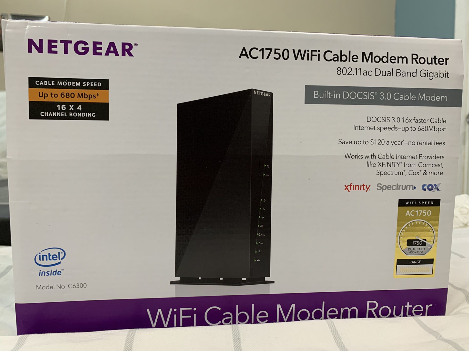 NETGEAR AC1750 Dual Band  WiFi Cable Modem Router