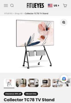 Collector TC78 rolling TV stand cart