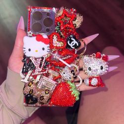 Red Hello Kitty Junk case for iPhone 14 Pro Max 