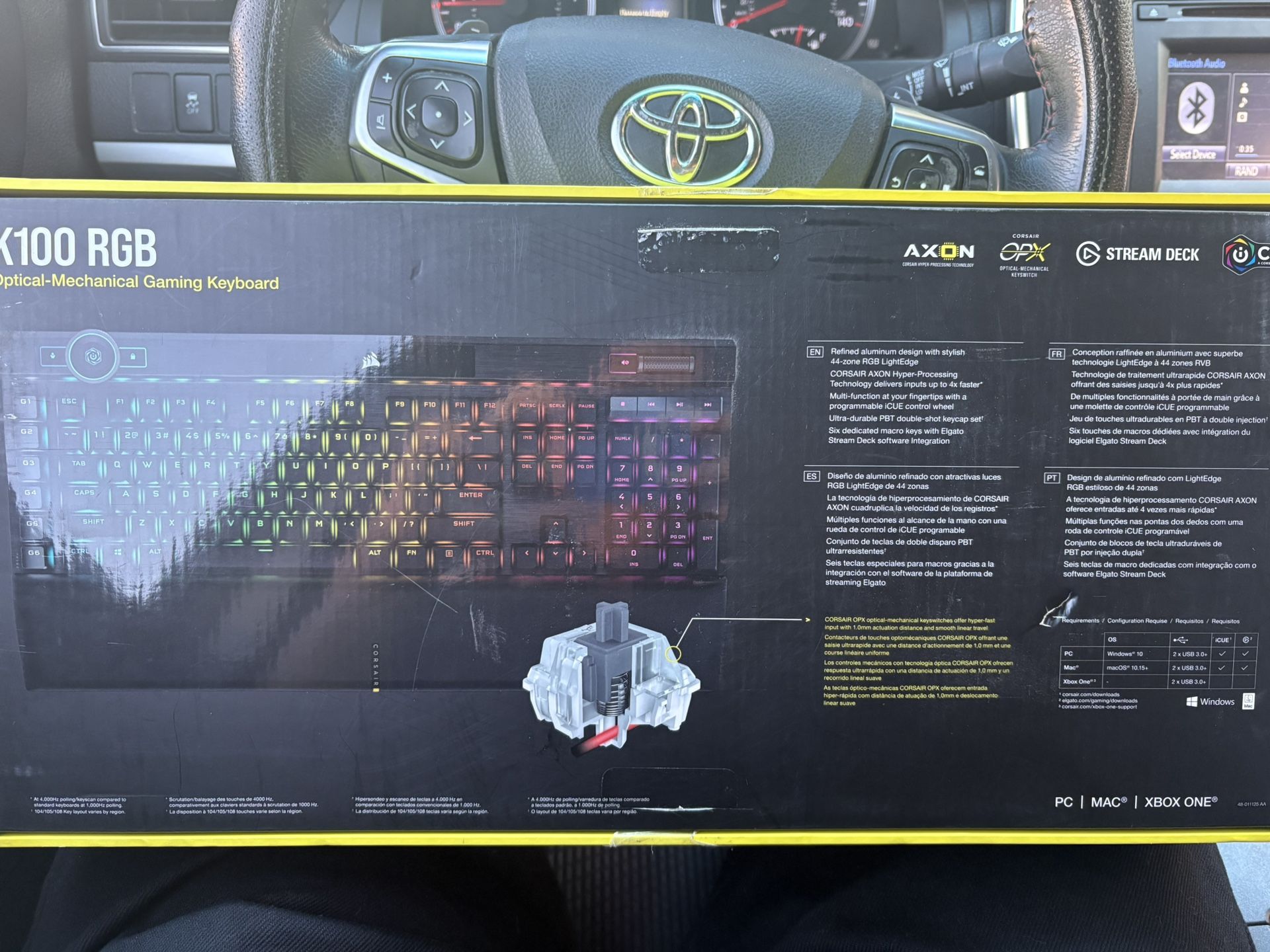 Corsair k100 Keyboard Grey switches