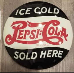 Pepsi Cola 15" Domed Metal sign
