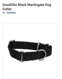 Black training collar- Martingale