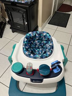 Walker in good condition and very clean; adjustable to three different height settings. It rolls very smoothly and features music.