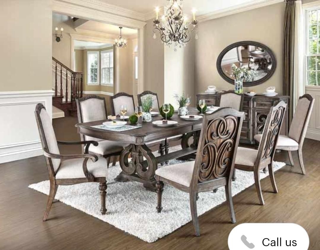 Formal Dining Table With 8 Chairs $1999 ((RETAIL $3900))
