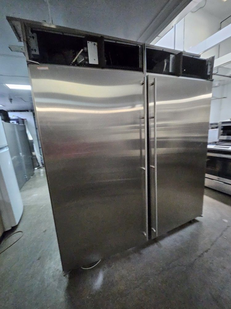 72" GE MONOGRAM COLUMNS REFRIGERATOR AND FREEZER STAINLESS STEEL