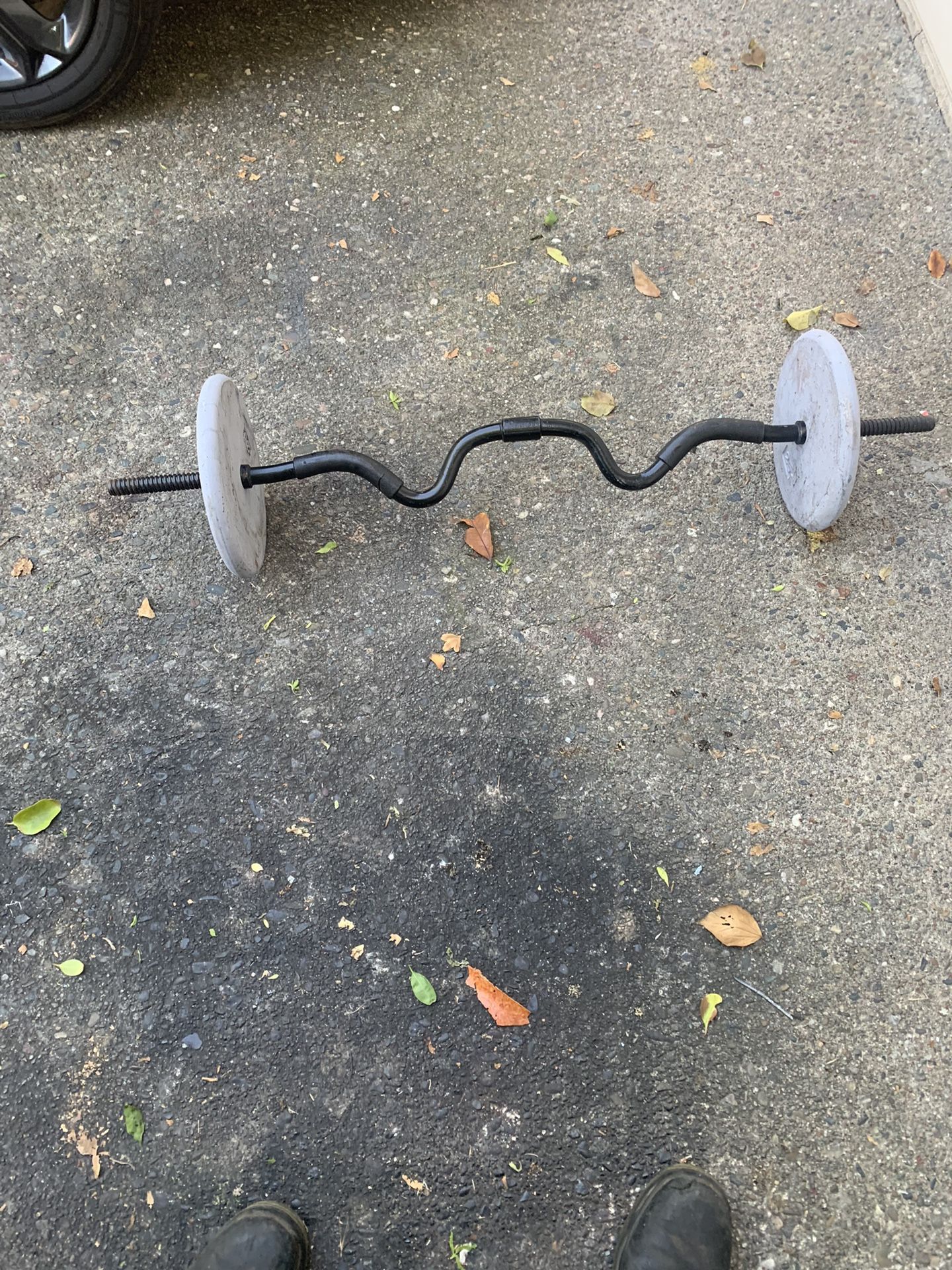 Curl Bar With Weights