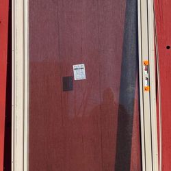 New Open Box Andersen 3000 Series 36 in. x 80 in. Sandtone Right-Hand Storm Door