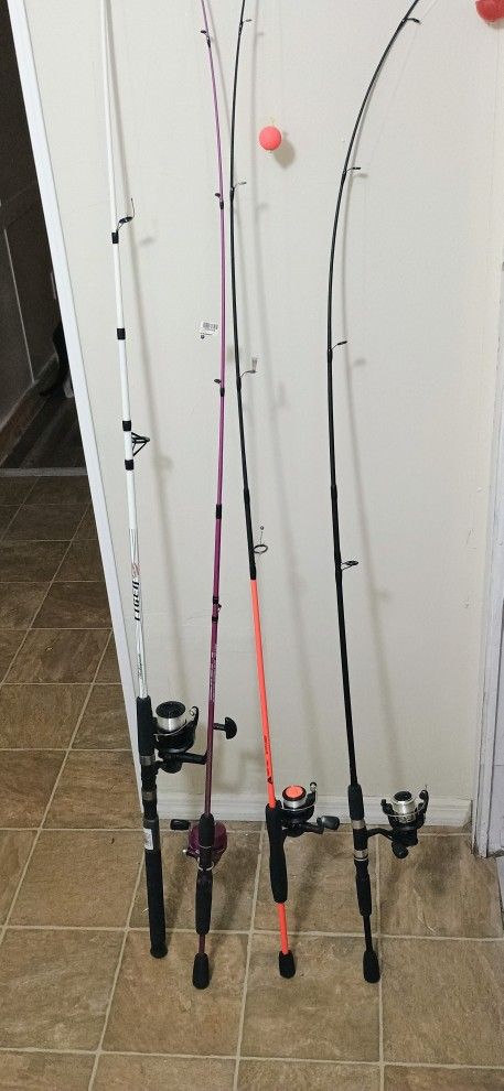 4 Fishing Poles For Sale