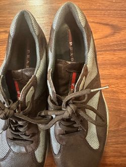 Prada/ men's lace-up sneakers