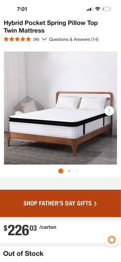 Full size 8 inch thickness mattress