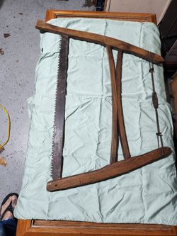 Antique Wooden Frame Bow Saw