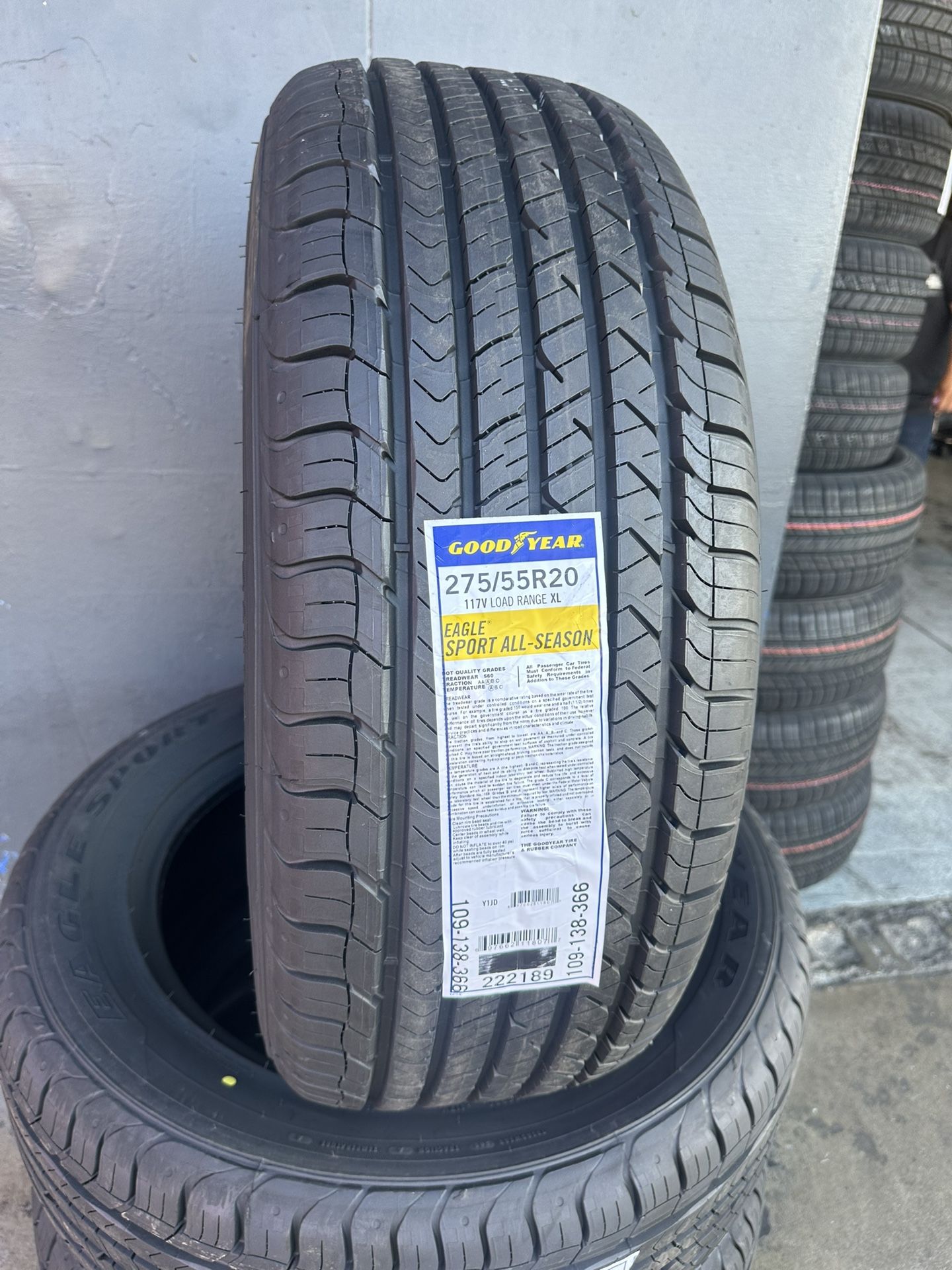 275/55/20 New Set Of Goodyear Tires Installed
