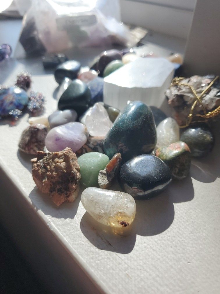 Assorted Crystal's And Two Pendants