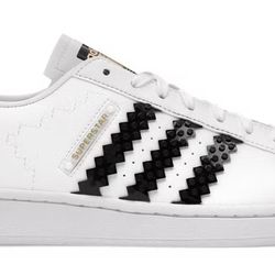adidas x lego superstar white and black size 12.5 mens BNIB HTF REAL LEGO PIECES