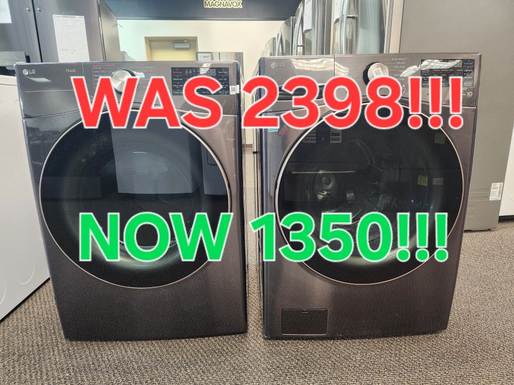 LG WASHER DRYER SET 1350! 0 DOWN 0% FINANCING! 1YR WARRANTY! 48HR DELIVERY!