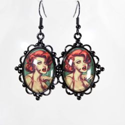 Retro Horror Charm Zombie Pinup Earrings  – Limited Edition Gothic & Pinups