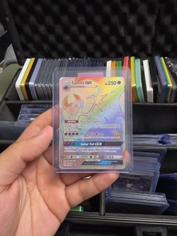 Lunala GX Rainbow Rare Pokémon Card