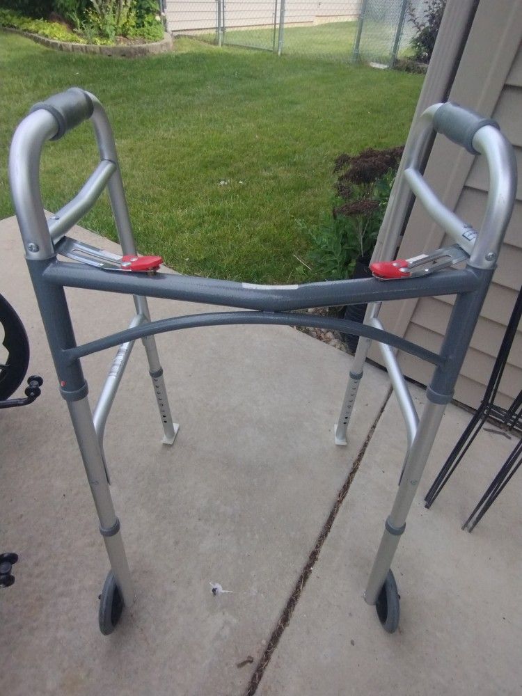 Large Wide Rolling Walker with glides
