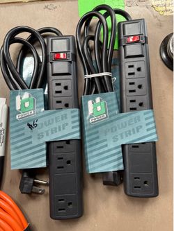 Black 6-outlet Power Strips