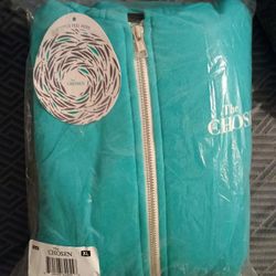 The Chosen Teal Color Zippered Hoodie Size XL