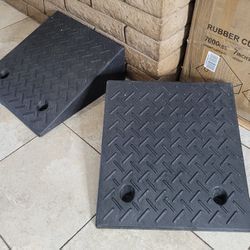 Nilight Rubber Curb Ramps, 7" Rise Height Heavy Duty Rubber
