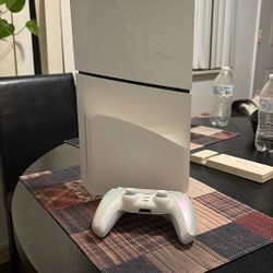 PlayStation 5 with chrome controller 
