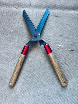 Vintage Garden Shears with Wood Handles