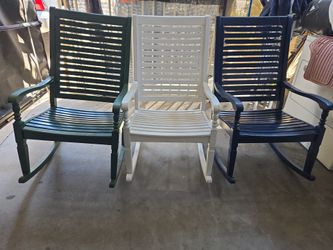 Acacia Rocking Chairs (3) Excellent condition