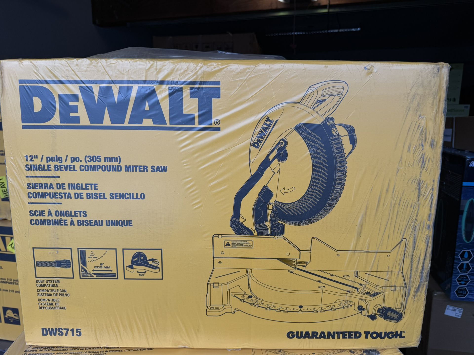 “Brand New “ DEWALT 12-Inch Miter Saw, 15-Amp, Single Bevel, Compound (DWS715)