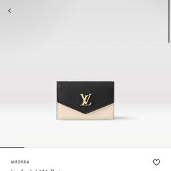 Like New Louis Vuitton Lockmini Wallet (Black / Cream / Pink)