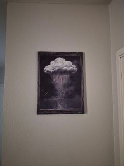 Framed Cloud Rain Wall Art Print