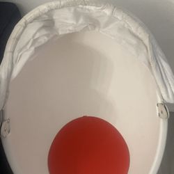 Kids Modern IKEA PS LÖMSK Swivel Pod Egg Chair – White/Orange