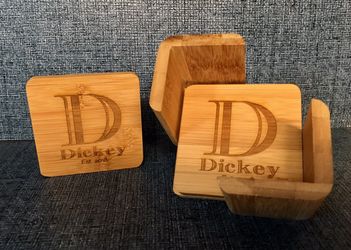 💕 CUSTOM BAMBOO COASTERS 💕 GREAT FOR GIFTS