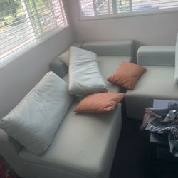 Low Profile Teal Velvet 3 Piece Sectional 