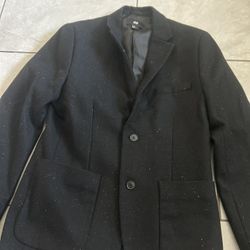 h & m black Coat  blazer men's 40R