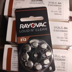 Brand New Rayovac Hearing Aid Batteries In Bundle Deal!!