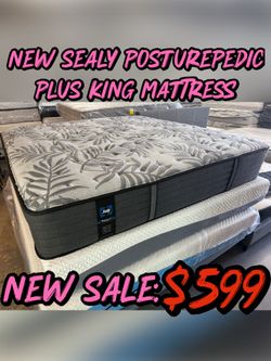 NEW SEALY POSTUREPEDIC PLUS KING MATTRESS