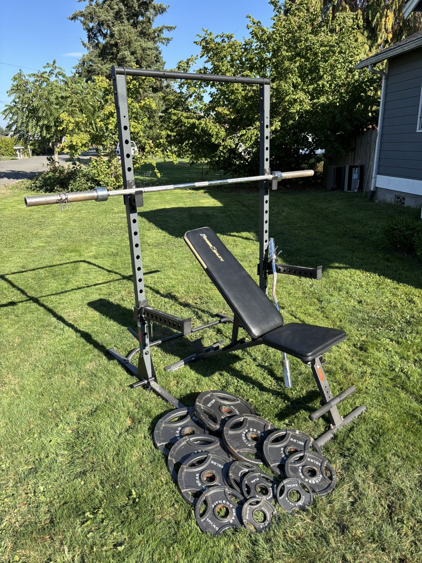 Squat Rack Weights Bars Weight Bench 
