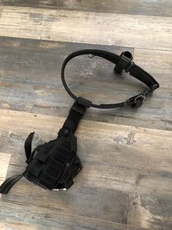 Blackhawk belt with accessories in gun  holster