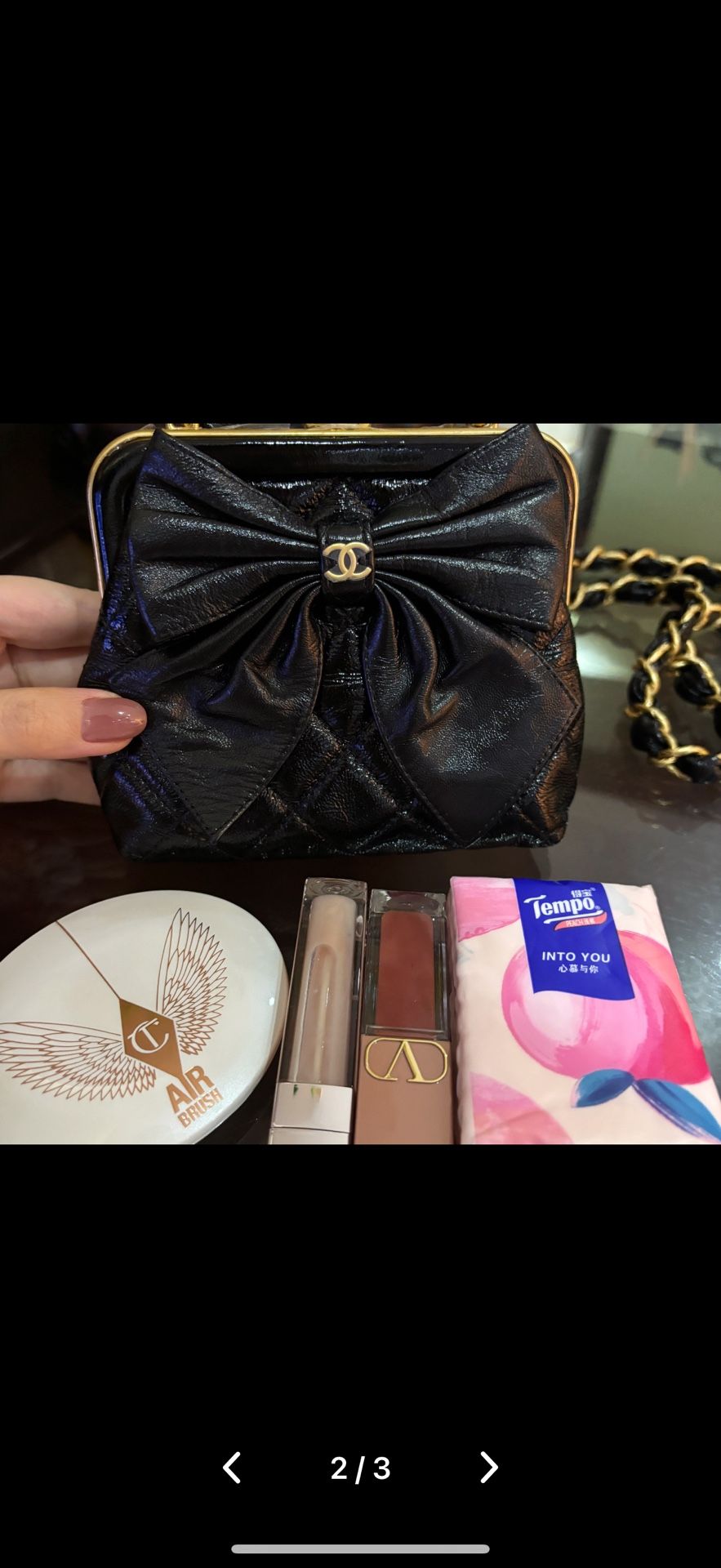 Designer bow chain bag