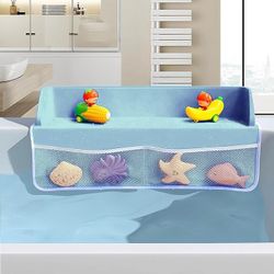 Brand New Splash Guard for Bathtub Kids, 8 Suction Cups Attached to Bathtub, for Improved Support Machine Washable, Waterproof, Bath Toy Storage, Tub 