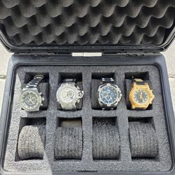 4‑Watch Invicta Set w/ Case – All Working, New Batteries