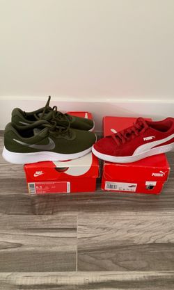 Nike and puma shoes both worn once