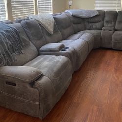 Gray Reclining Couch