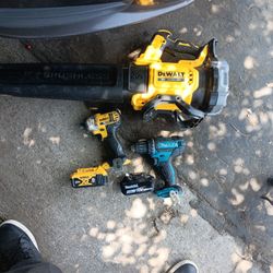 Dewalt Blower & Drill  Dewalt Impact & Makita Drill