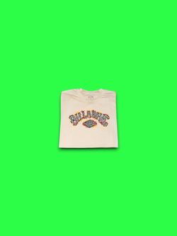 Vintage Billabong Men's Graphic Tee T-Shirt Off White Short Sleeve Large
