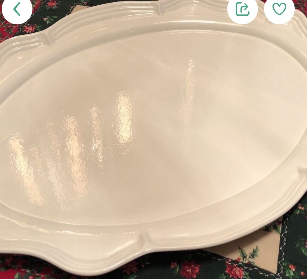 Jumbo Platter 24” By 18 3/4” Porcelain Overlay