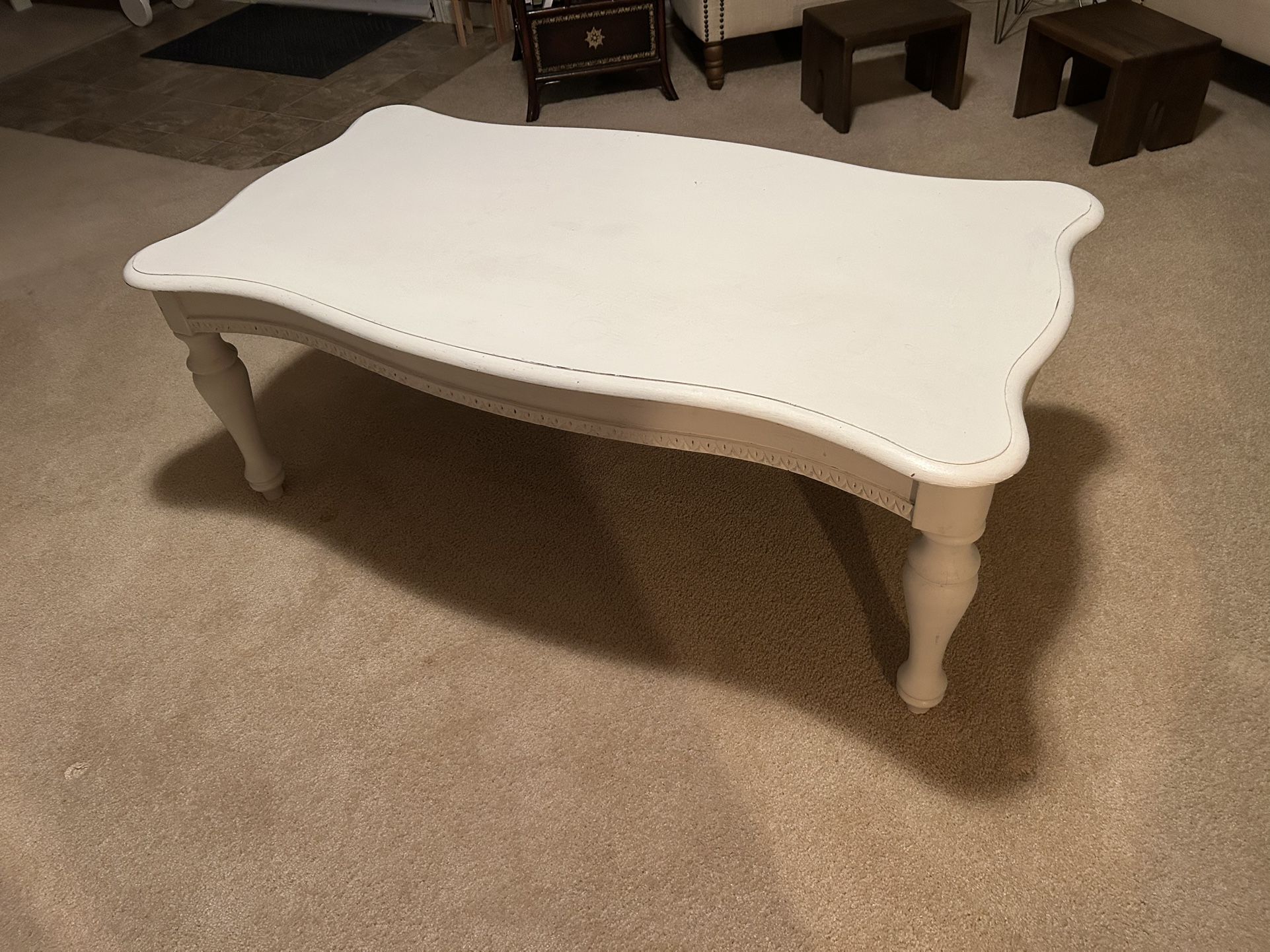 Medium White Coffee Table