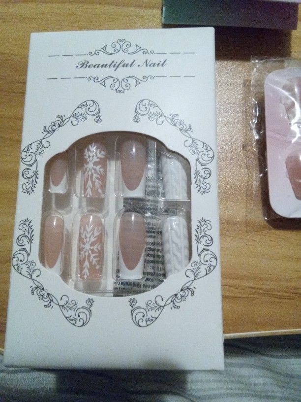 Christmas French Tip Nails