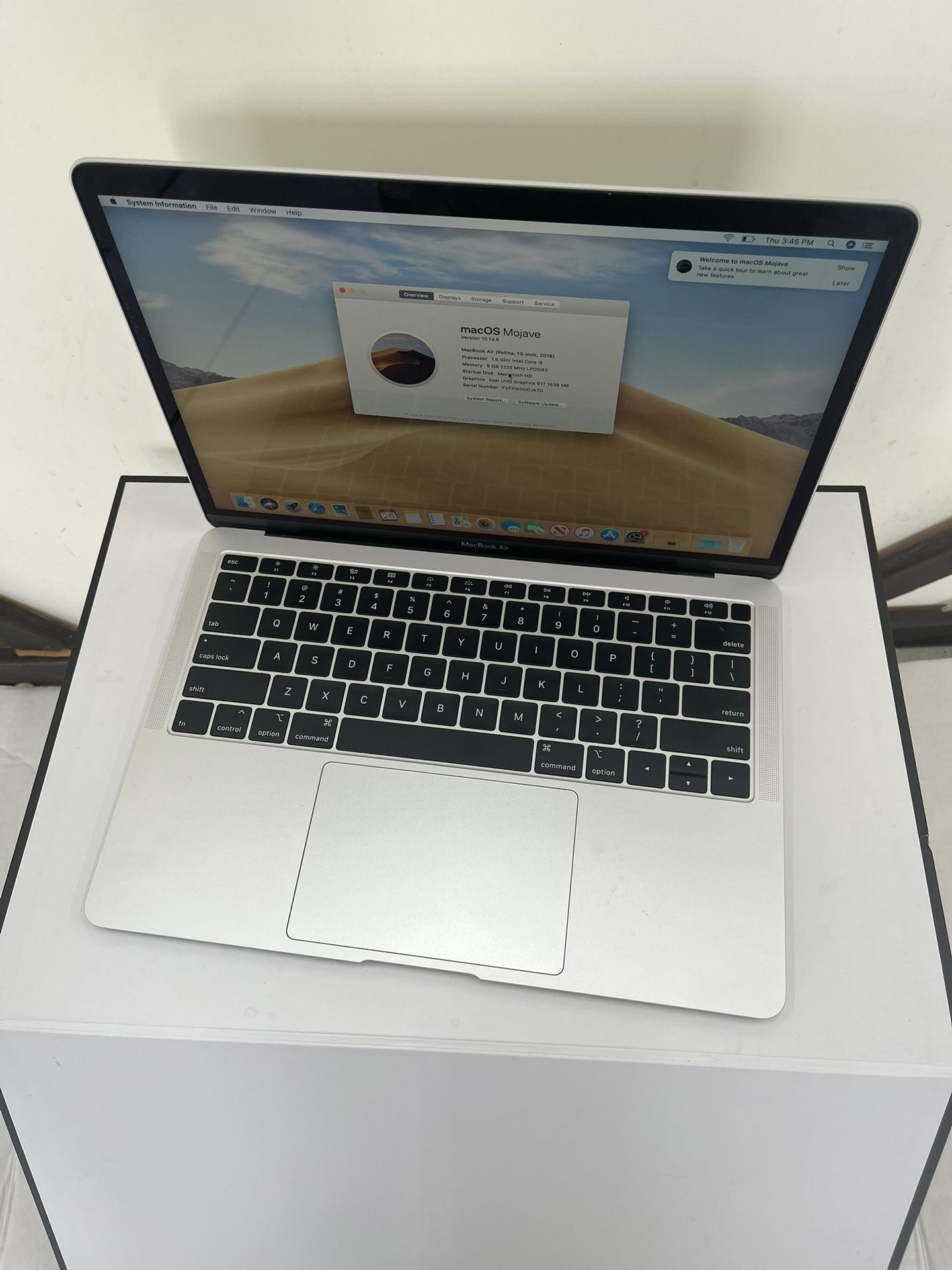 2018 MacBook Air 13-inches I5 8GB RAM 256GB SSD